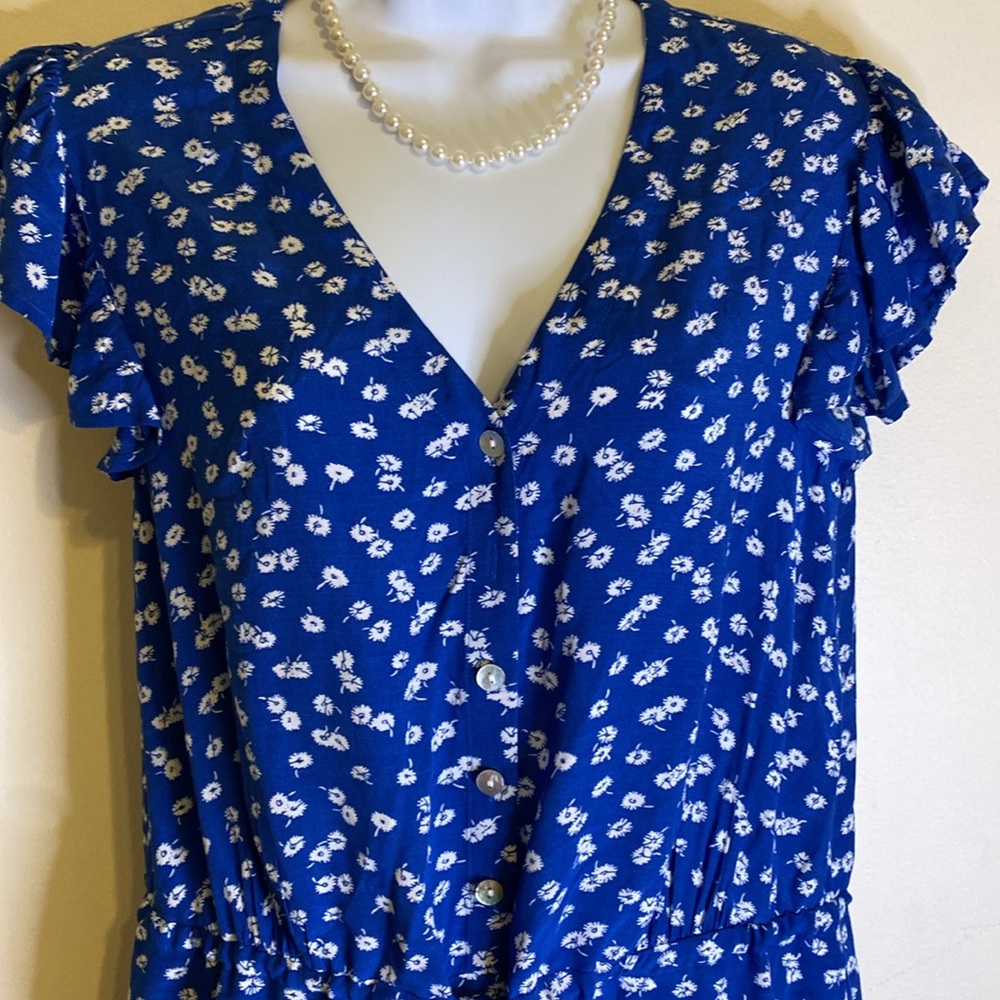 Rails Chloe Romper In Cobalt Floating Daisies Siz… - image 2